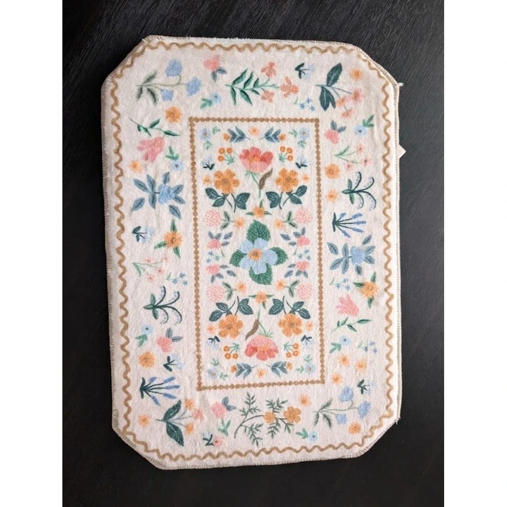 Rifle Paper Co x Loloi Delilah Floral Bath Rug Ivory 17
